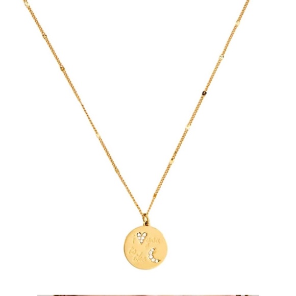 Kate Spade ‘I Love you to the moon & back’ necklace NWT & dust bag